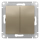 Переключатель 2-клавишный Schneider Electric AtlasDesign ATN000565 Шампань - ATN000565