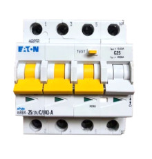 mRB4 3P+N, 25A, хар-ка C, 4.5kA, 30mA, тип А, 4M  Дифф. авт. выкл.