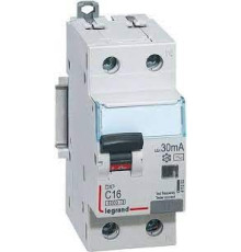 DX3 1P+N 16A тип АС 30мA 6kA Дифф. авт. выкл.