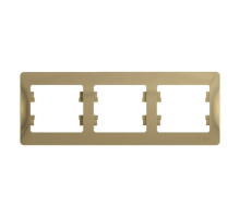 Рамка на 3 поста горизонтальная Schneider Electric Glossa GSL000403 Титан - GSL000403