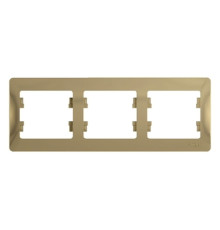 Рамка на 3 поста горизонтальная Schneider Electric Glossa GSL000403 Титан - GSL000403