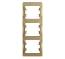 Рамка на 3 поста вертикальная Schneider Electric Glossa GSL000407 Титан - GSL000407