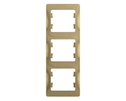Рамка на 3 поста вертикальная Schneider Electric Glossa GSL000407 Титан - GSL000407