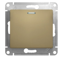 Выключатель 1-клавишный с подсветкой Schneider Electric Glossa GSL000413 Титан - GSL000413