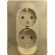 Розетка 2-местная, с заземлением без шторок с рамкой Schneider Electric Glossa GSL000424 Титан - GSL