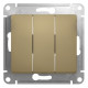 Выключатель  3-клавишный Schneider Electric Glossa GSL000431 Титан - GSL000431