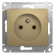 Розетка без заземления без шторок Schneider Electric Glossa GSL000441 Титан - GSL000441