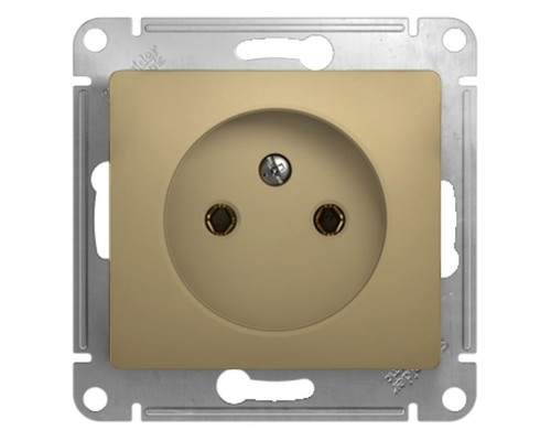Розетка без заземления без шторок Schneider Electric Glossa GSL000441 Титан - GSL000441
