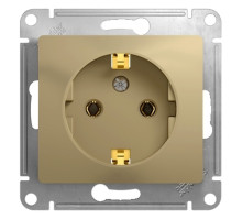 Розетка с заземлением без шторок Schneider Electric Glossa GSL000443 Титан - GSL000443