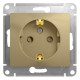 Розетка с заземлением со шторками Schneider Electric Glossa GSL000445 Титан - GSL000445