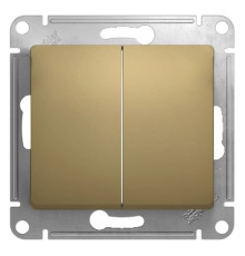 Выключатель  2-клавишный Schneider Electric Glossa GSL000451 Титан - GSL000451