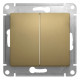 Выключатель  2-клавишный Schneider Electric Glossa GSL000451 Титан - GSL000451