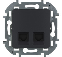 Inspiria - Розетка 2хRJ-45 UTP CAT6 (антрацит) | арт.673843