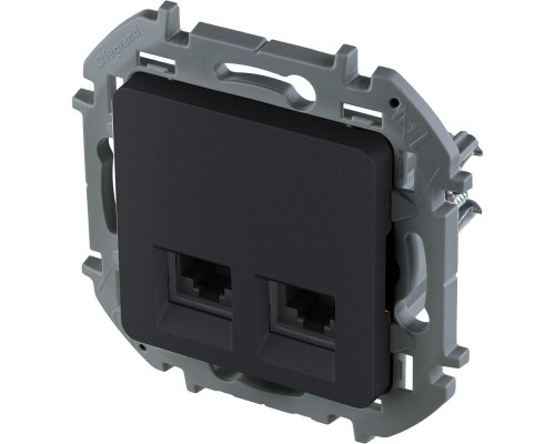 Inspiria - Розетка 2хRJ-45 UTP CAT6 (антрацит) | арт.673843