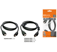 Кабель "АВК 3" HDMI - HDMI, v2.0, позолоченные контакты, с ферритами, 1,5 метра, TDM | арт.SQ4040-0003