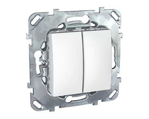 MGU5.211.18ZD UNICA ВЫКЛЮЧАТЕЛЬ 2-клавишный, сх. 5, 10 АX, 250 В, БЕЛЫЙ | арт.MGU5.211.18ZD