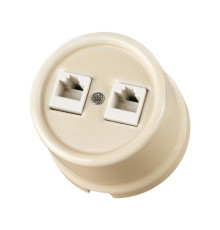 Розетка двойная компьютерная RJ45 сл. кость «Болонь» TDM