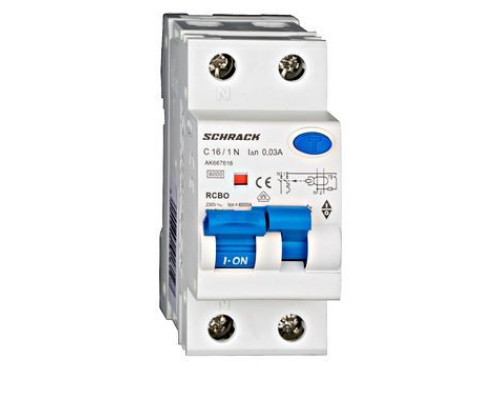 AK 6кА 1P+N С 16A/30mA Дифференциальный автоматический выключатель тип A