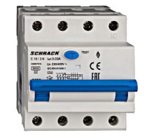 AK 6кА 3P+N С 16A/30mA 4М Дифференциальный автоматический выключатель тип A