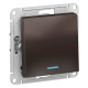 Выключатель 1-клавишный с подсветкой Schneider Electric AtlasDesign ATN000613 Мокко - ATN000613