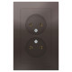 Розетка двойная без заземления с рамкой Schneider Electric AtlasDesign ATN000620 Мокко - ATN000620