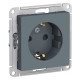 Розетка с заземлением со шторками Schneider Electric AtlasDesign ATN000745 Грифель - ATN000745