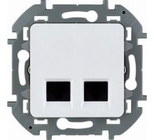 Inspiria - Розетка 2хRJ-45 UTP CAT5E (белый)