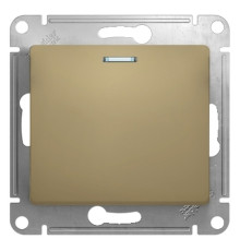 Переключатель 1-клавишный, с подсветкой Schneider Electric Glossa GSL000463 Титан - GSL000463