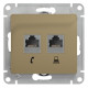 Розетка телефонная+компьютерная Schneider Electric Glossa GSL000485 Титан - GSL000485