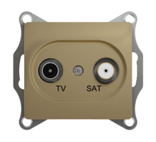 Розетка TV-SAT оконечная 1DB Schneider Electric Glossa GSL000497 Титан - GSL000497