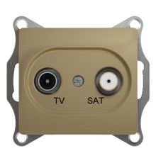Розетка TV-SAT оконечная 1DB Schneider Electric Glossa GSL000497 Титан - GSL000497