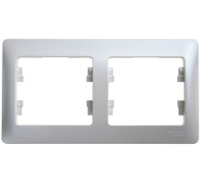 Рамка на 2 поста горизонтальная Schneider Electric Glossa GSL000602 Перламутр - GSL000602