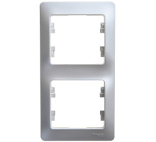 Рамка на 2 поста вертикальная Schneider Electric Glossa GSL000606 Перламутр - GSL000606