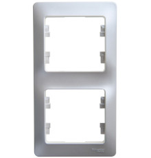 Рамка на 2 поста вертикальная Schneider Electric Glossa GSL000606 Перламутр - GSL000606