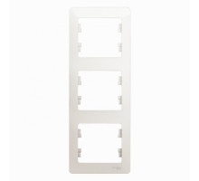Рамка на 3 поста вертикальная Schneider Electric Glossa GSL000607 Перламутр - GSL000607