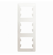 Рамка на 3 поста вертикальная Schneider Electric Glossa GSL000607 Перламутр - GSL000607