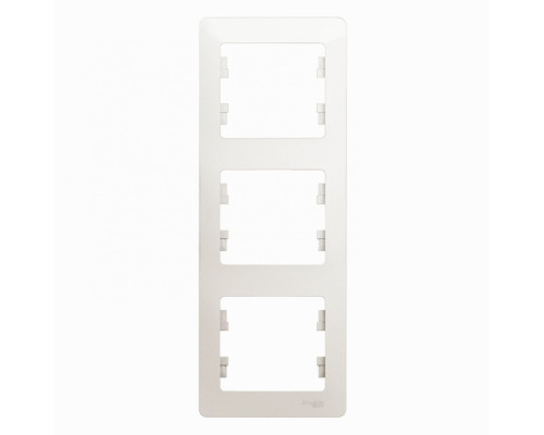 Рамка на 3 поста вертикальная Schneider Electric Glossa GSL000607 Перламутр - GSL000607