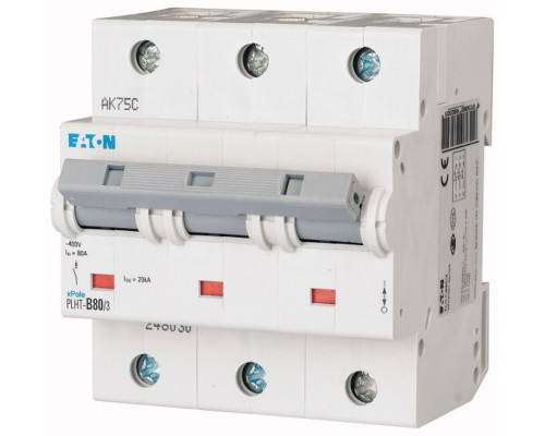 Авт. выключатель PLHT-C80/3, 3P, 80A, хар-ка C, 20kA, 4.5M