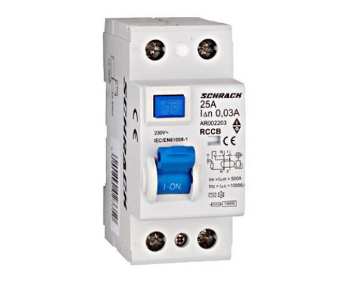 AR 10кА 2P 25A/ 30mA УЗО тип AC