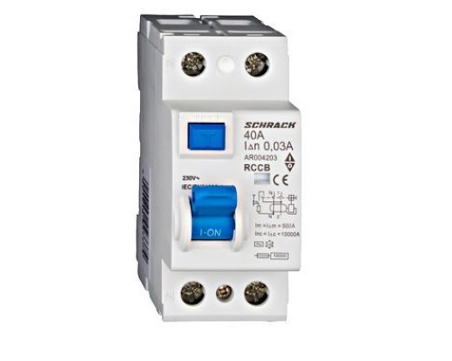 AR 10кА 2P 40A/ 30mA УЗО тип AC