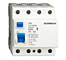 AR 10кА 4P 25A/ 30mA УЗО тип AC