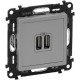Valena Life - Зарядное устройство с двумя USB-разъемами, 240В/5В, 1500мА, алюминий (инд. упаковка) | арт.753612