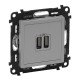 Valena Life - Зарядное устройство с двумя USB-разъемами, 240В/5В, 1500мА, алюминий (инд. упаковка) | арт.753612