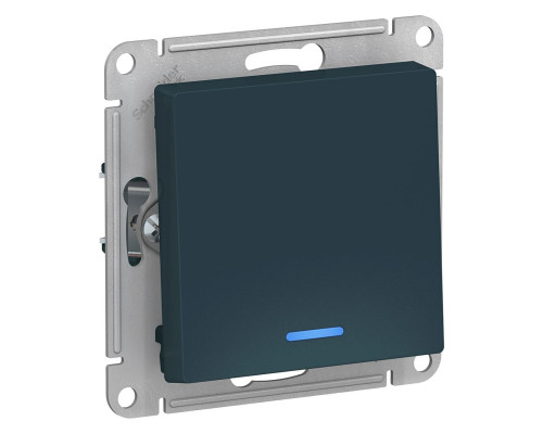 Выключатель 1-клавишный с подсветкой Schneider Electric AtlasDesign ATN000813 Изумруд - ATN000813