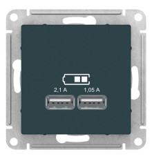 Розетка USB Schneider Electric AtlasDesign ATN000833 Изумруд - ATN000833