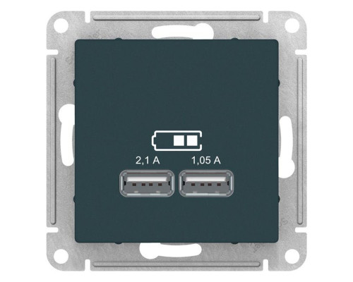 Розетка USB Schneider Electric AtlasDesign ATN000833 Изумруд - ATN000833