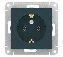 Розетка с заземлением без шторок Schneider Electric AtlasDesign ATN000843 Изумруд - ATN000843