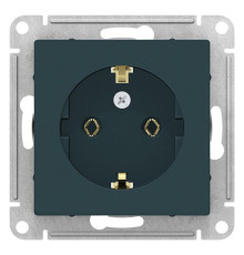 Розетка с заземлением без шторок Schneider Electric AtlasDesign ATN000843 Изумруд - ATN000843