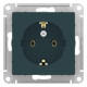 Розетка с заземлением без шторок Schneider Electric AtlasDesign ATN000843 Изумруд - ATN000843