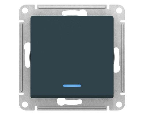 Переключатель 1-клавишный с подсветкой Schneider Electric AtlasDesign ATN000863 Изумруд - ATN000863